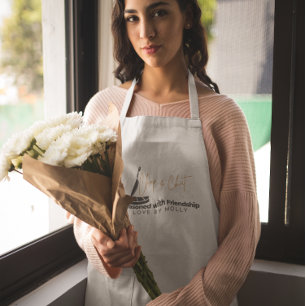 Avental Longo Temperado com Amizade Cortar e conversar