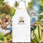 Avental Longo Texto Personalizado do Nome Personalizado do Chef<br><div class="desc">Personalize o texto e crie facilmente o avental personalizado. Você pode TRANSFERIR este DESIGN em outros produtos do Zazzle e ajustá-lo ao ajustado da maioria dos itens do Zazzle. Os designs Standard Studio são feitos em gráficos de alta resolução para impressão profissional. Obrigado por escolher nossos designs e parar pelos...</div>