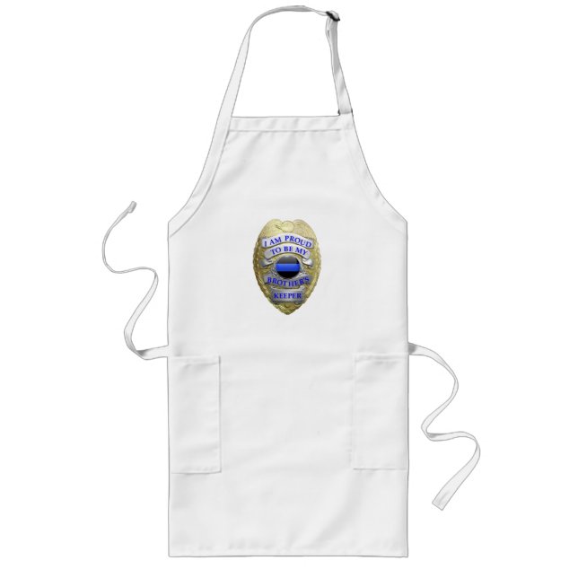 Avental Longo Thin Blue Line Brothers Keeper Crachá Long Apron (Frente)