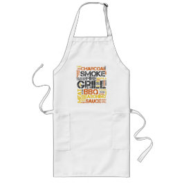 Avental Longo Tipografia BBQ Grill Master