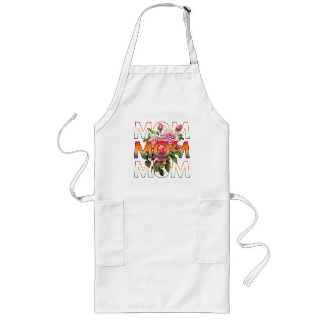 Avental Longo Tipografia de Mãe e Rosas (Frente)