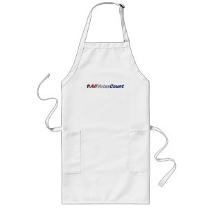 Avental Longo Todos os Votos Contam Aprons Personalizados
