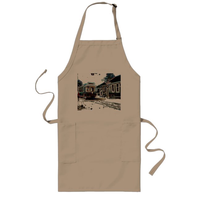 Avental Longo Tríplice de Neon no stn Long Khaki Apron (Frente)