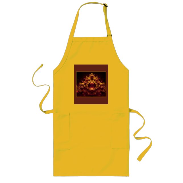 Avental Longo Um Mandelbroto Roxo Manipulado Com Bolas De Vidro (Frente)