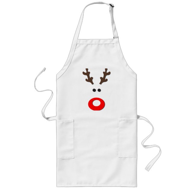 Avental Longo Um Rudolph Bonito - Apron de Natal (Frente)