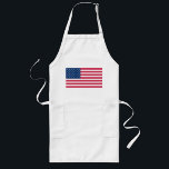 Avental Longo USA Flag Apron Estados Unidos da América<br><div class="desc">EUA - Estados Unidos da América - Sinalizador - Patriótico - Dia da Independência - 4 de julho - Personalizável - Escolha / Adicione seu Texto / Cor / Imagem Única - Faça seu presente especial - Redimensione e mova ou remova e adicione elementos / imagem com a ferramenta de...</div>