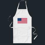 Avental Longo USA Flag Apron Estados Unidos da América<br><div class="desc">EUA - Estados Unidos da América - Sinalizador - Patriótico - Dia da Independência - 4 de julho - Personalizável - Escolha / Adicione seu Texto / Cor / Imagem Única - Faça seu presente especial - Redimensione e mova ou remova e adicione elementos / imagem com a ferramenta de...</div>