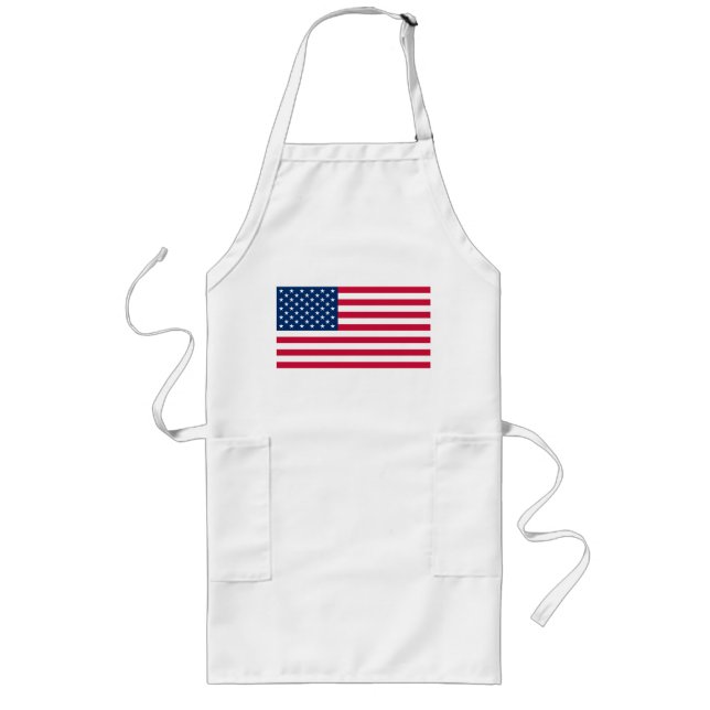 Avental Longo USA Flag Apron Estados Unidos da América (Frente)