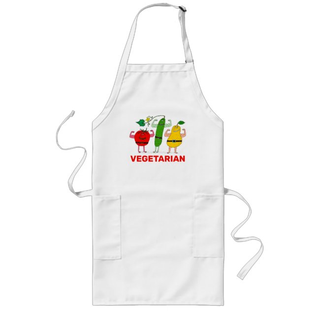 Avental Longo Vegetariana Veggies Rock Personalize (Frente)