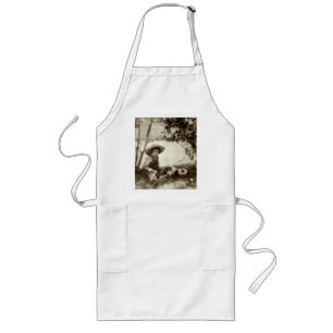 Avental Longo Vintage Boy Com Cachorro No Resto Apron