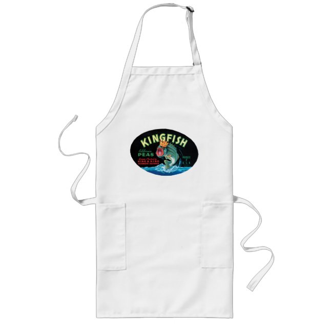 Avental Longo Vintage Kingfish Peas Label - Apron (Frente)