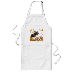 Avental Longo Vintage Moose Apron