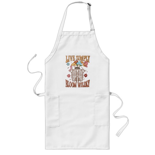 Avental Longo Viver Simplesmente, Sangue Selvagem - Esqueleto e  (Frente)