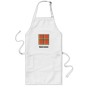 Avental Longo Watermelon Tartan Apron