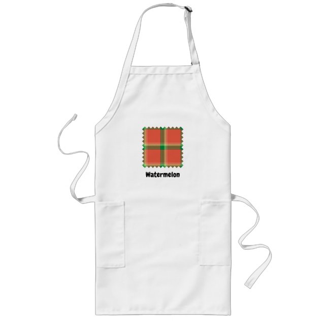 Avental Longo Watermelon Tartan Apron (Frente)