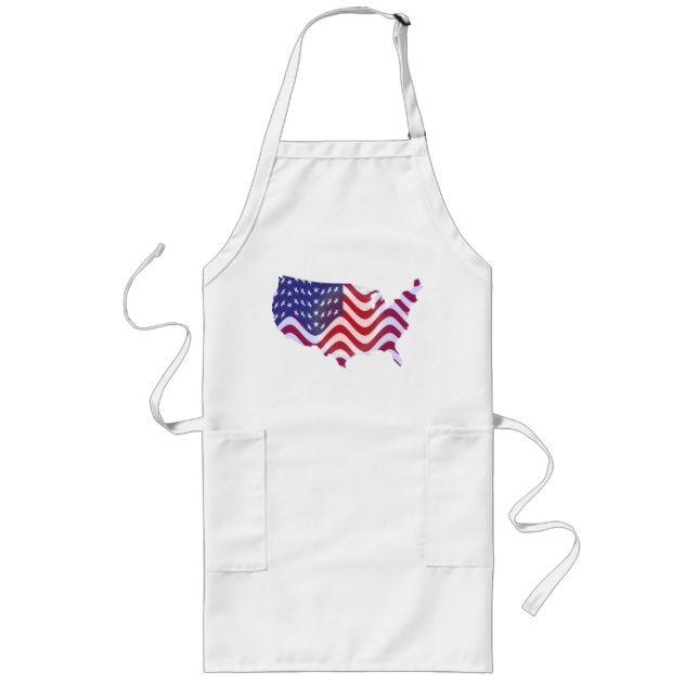 AVENTAL LONGO WAVY AMERICAN FLAG (Frente)