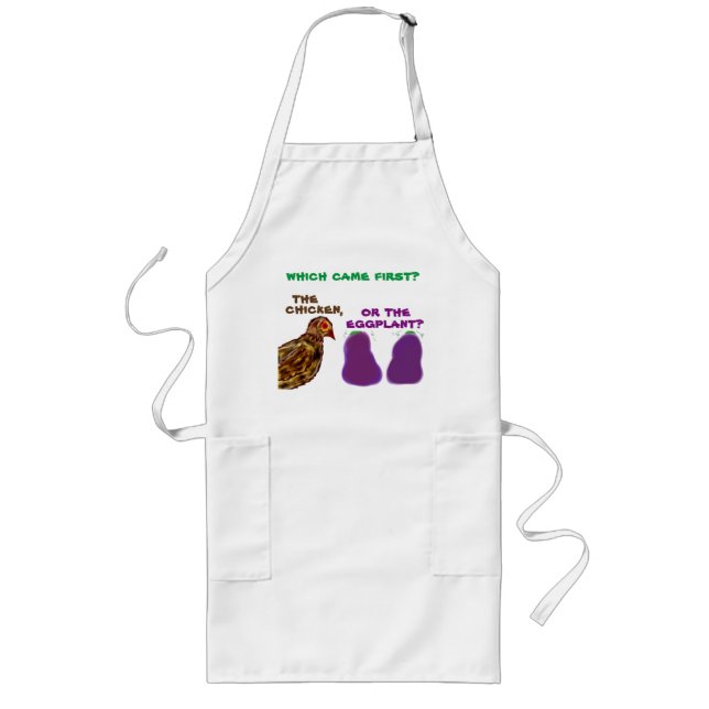 Avental Longo which came first? chicken or eggplant? Apron (Frente)