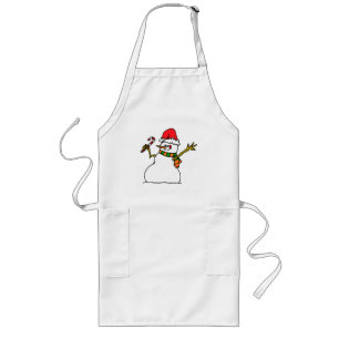 Avental Longo Winter Snowman