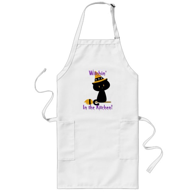 Avental Longo Witchy Cat Apron (Frente)