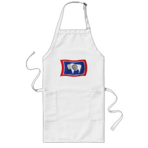 Avental Longo Wyoming Flag Apron