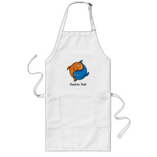 Avental Longo Yin Yang Fish Cartoon