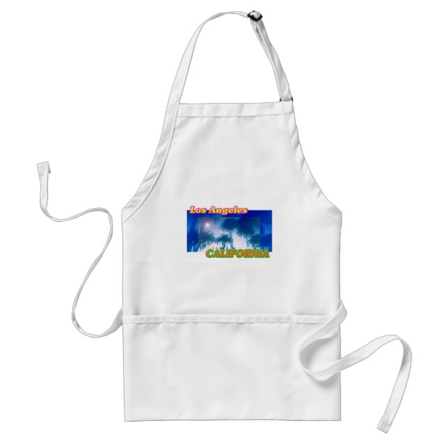 Avental "Los Angeles CALIFORNIA" Palm Trees Sunshine Apron (Frente)