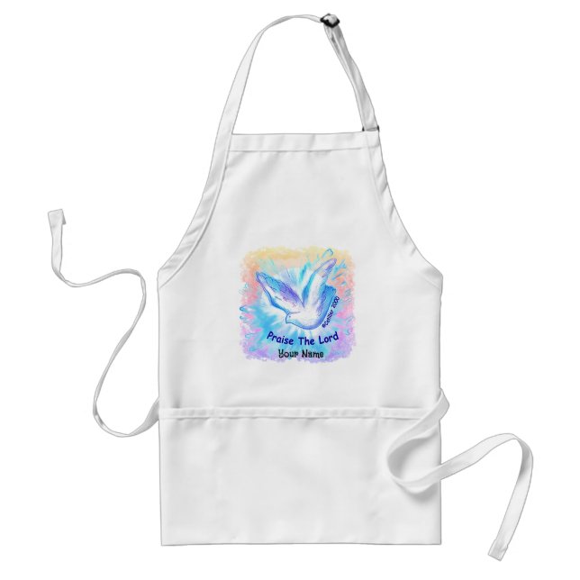 Avental Louvando o Senhor Dove Christian Apron (Frente)