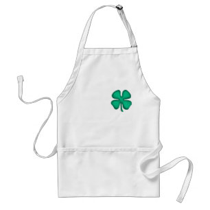 Avental Lucky 4 Leaf Irish Clover chef apron