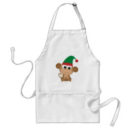 Avental Macaco Elf de Natal