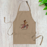 Avental Mãe Correndo Apron<br><div class="desc">Tenho a certeza de que muitas mães se podem relacionar com esta imagem. É uma mãe correndo segurando um saco de almoço de papel marrom e ela ainda está em seu vestido. Ela está mesmo com pressa. Esta mãe a correr design parece excelente neste avental. Perfeito para si mesmo ou...</div>