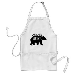 Avental Mama Bear Grizzly Silhouette Mãe