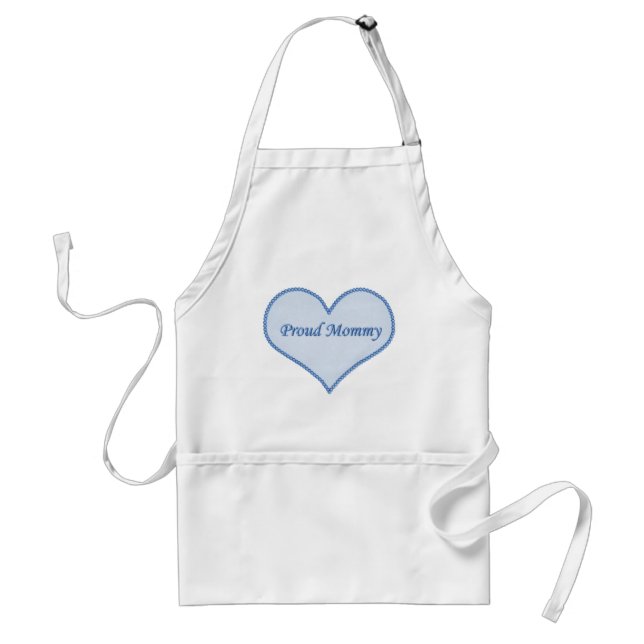 Avental Mamãe Orgulhosa Apron, Azul (Frente)