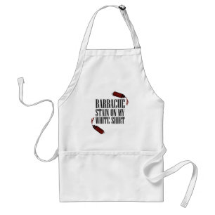 Avental Manchas de churrasco na minha roupa branca