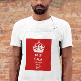 Avental MANTENHA CALM Cale-se e COMA Apron