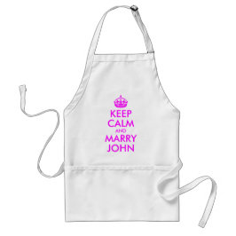 Avental Mantenha calma e Casado John Apron