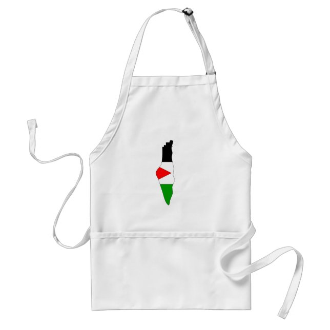 Avental Mapa da bandeira de Palestina (Frente)