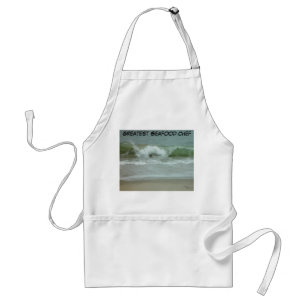 Avental Mar de marisco ondas Chef Apron