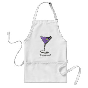 Avental martini roxo chique