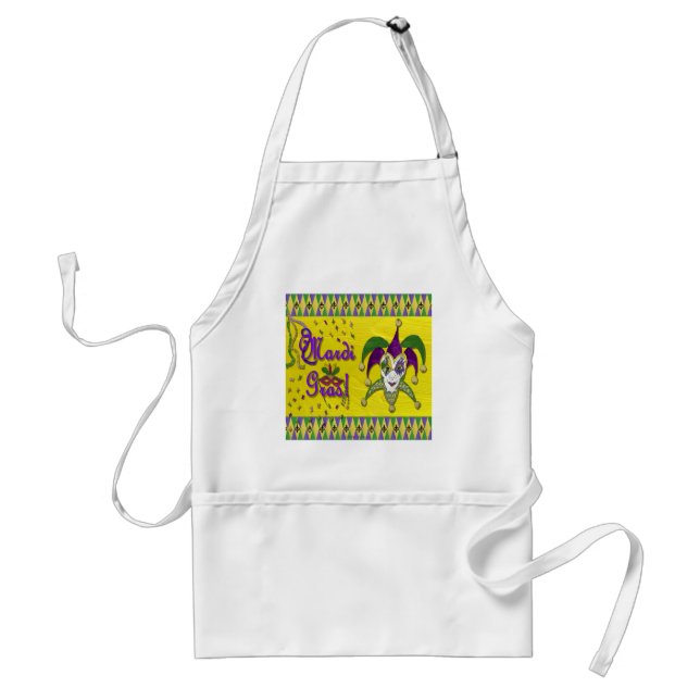 Avental Máscara de Bobo Carnaval Arlequim (Frente)