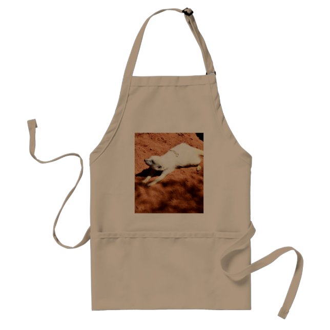 Avental Meerkat White Stretching, Apron (Frente)