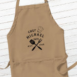 Avental MELHOR PAPA DO CHEFE Russo Moderno NUNCA Dia de os<br><div class="desc">Um avental de churrasco personalizado "MELHOR PAPA EVER" retrorlegal em um design de tipografia estilo logo,  com pai ou nome de avô ao lado do chapéu de chef. Um presente de excelente para Dia de os pais ou um presente de aniversário único para o Papa que ama o churrasco.</div>
