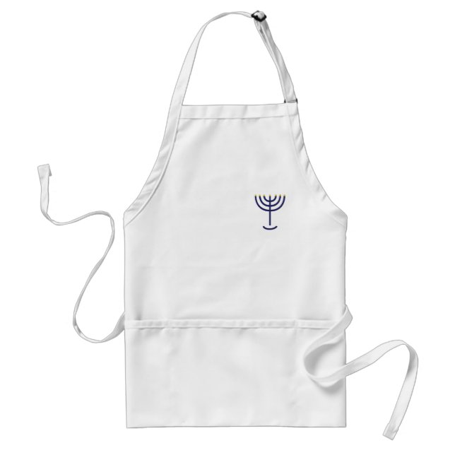Avental Menorah Blue-Dourado (Frente)