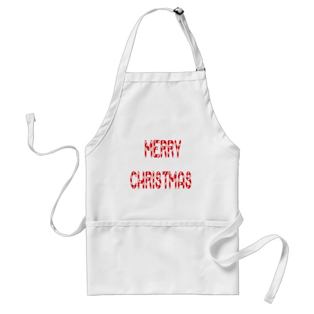 Avental Merry Christmas Candy Cane Font (Frente)