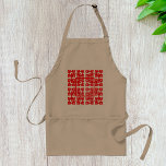 Avental Mesh Apron Quadrado<br><div class="desc">Um lindo padrão de designer de malha quadrada. O design de malha quadrada é eficaz e tem a cor vermelha. Olhando para a malha quadrada você está quase atraído para ela. Este design de malha quadrada parece excelente neste avental. Perfeito para si mesmo ou como presente</div>