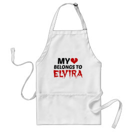 Avental Meu coração pertence a Elvira