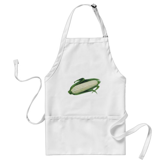 Avental Milho branco de Comidas de vegetais venenosos no f (Frente)