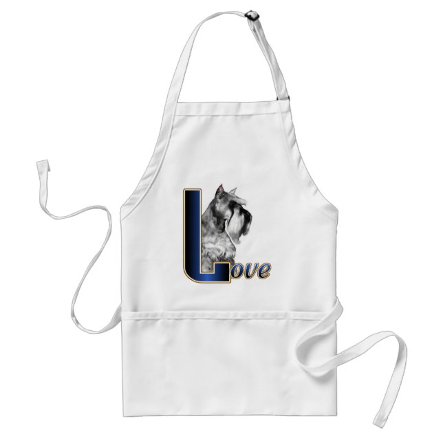 Avental Miniatura Schnauzer LOVE (Frente)