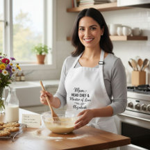 Mom Head Chef Master of Love Personalized Apron