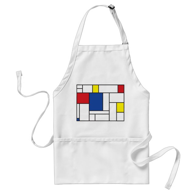 Avental Mondrian Minimalist De Stijl Modern Art Custom (Frente)