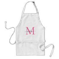 Monograma moderno - Magenta - Rosa - Script - Chef